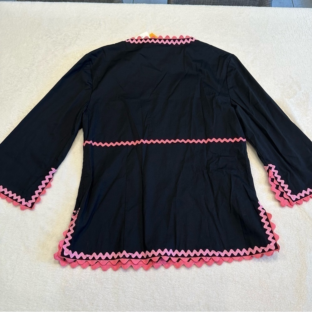NWT Cynthia Steffe Pink Scallop Trim Blouse - Picture 3 of 9